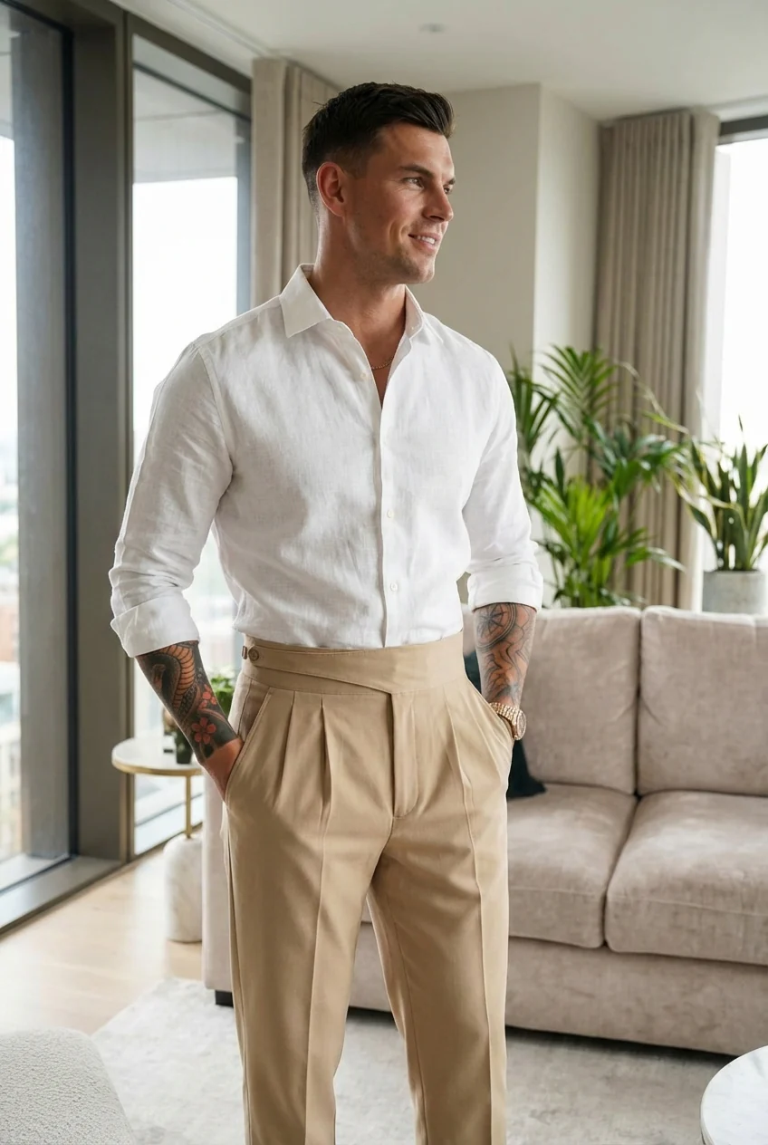 Lockhart Trousers - Cream - Image 6