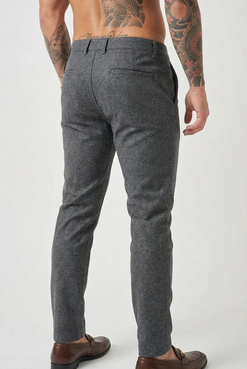 Luca Slim Fit Pants - Light Grey - Image 3