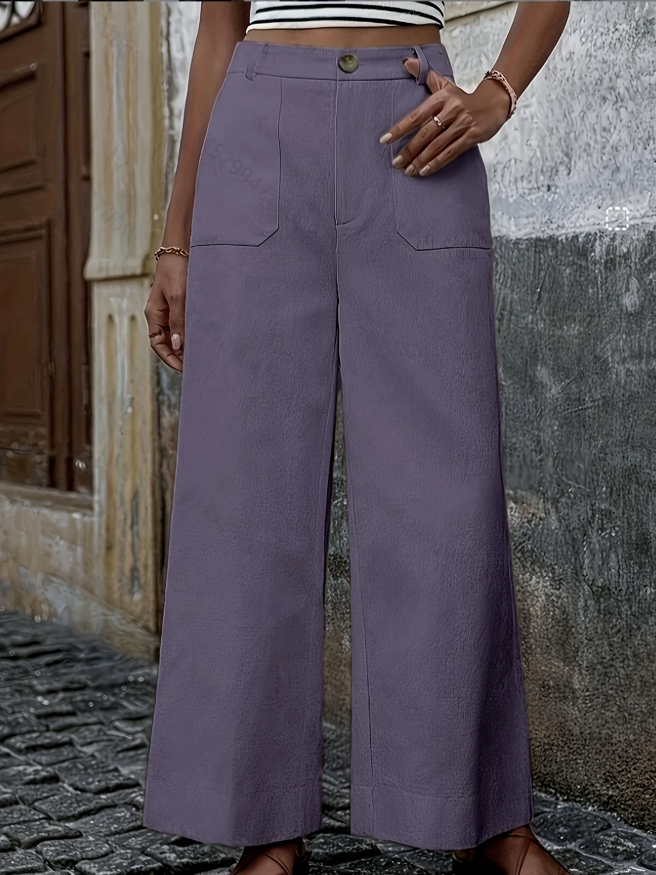 Mara High-Waisted Relaxed Trousers - Image 10