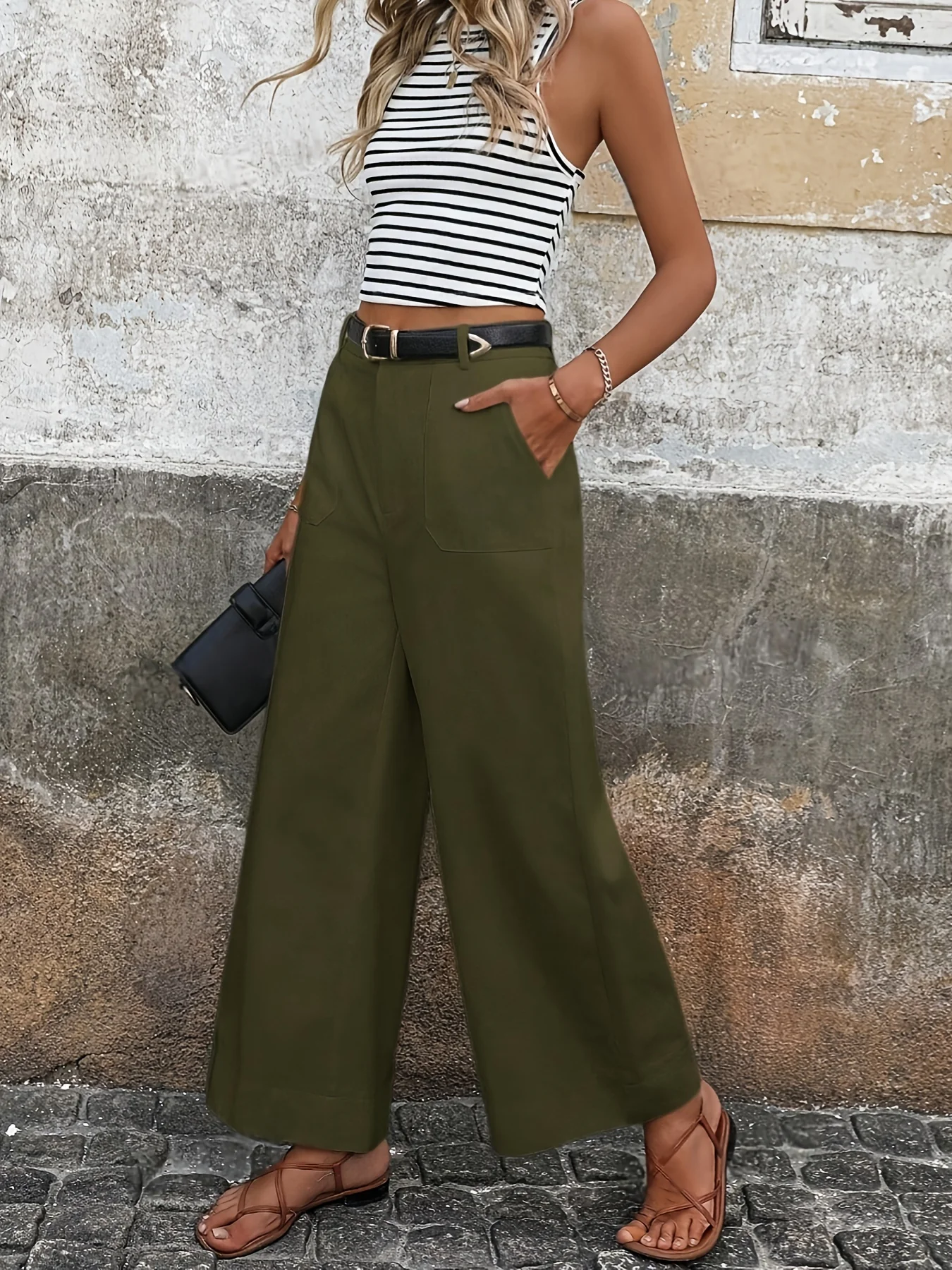 Mara High-Waisted Relaxed Trousers - Image 12