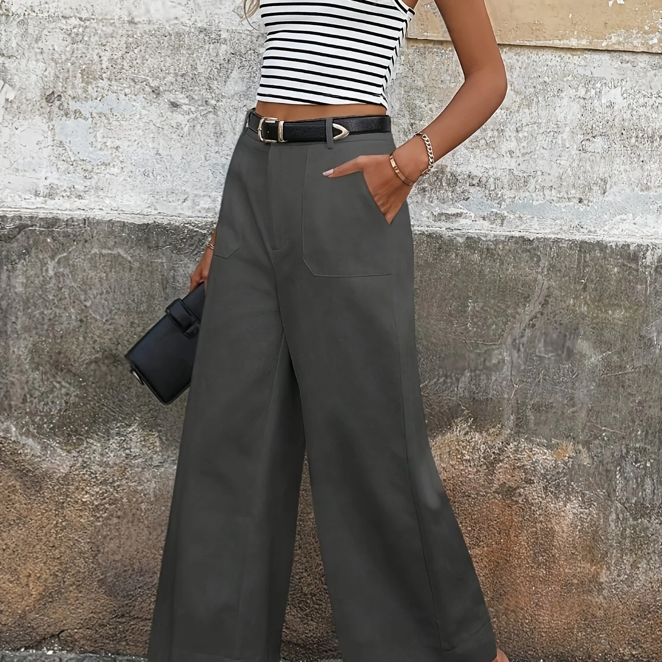 Mara High-Waisted Relaxed Trousers - Image 15