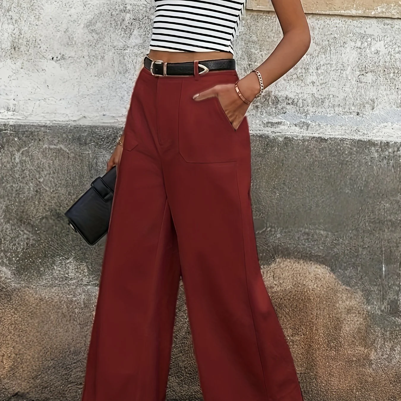 Mara High-Waisted Relaxed Trousers - Image 18