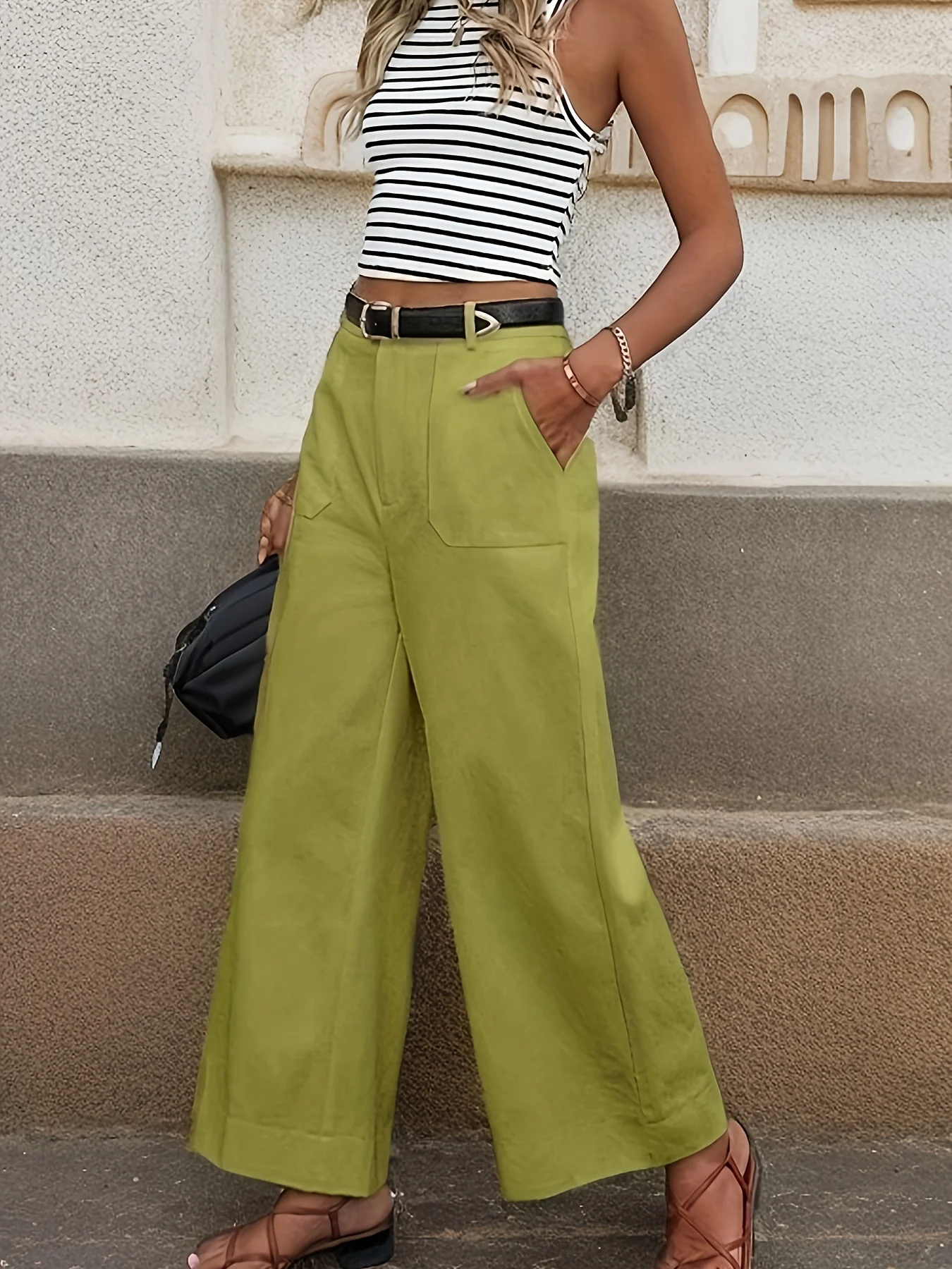 Mara High-Waisted Relaxed Trousers - Image 4