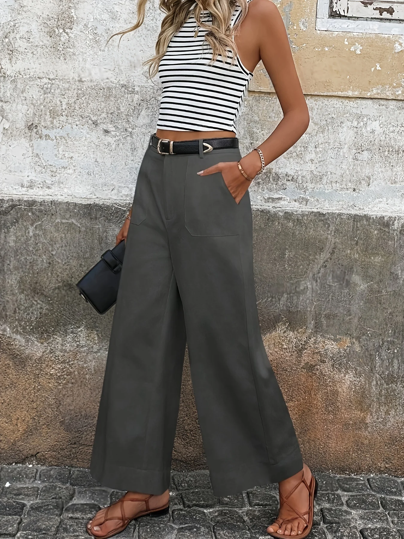 Mara High-Waisted Relaxed Trousers - Image 5