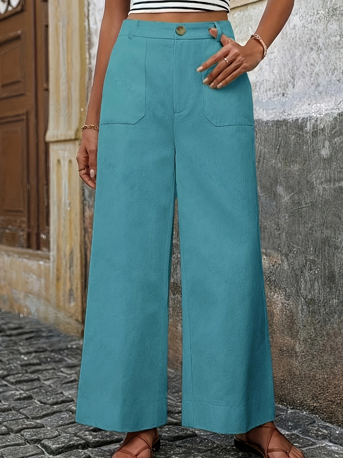Mara High-Waisted Relaxed Trousers - Image 6