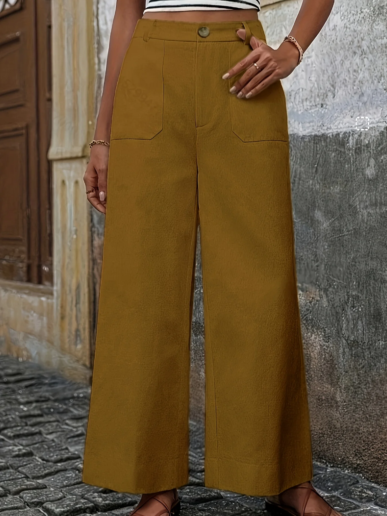 Mara High-Waisted Relaxed Trousers - Image 7