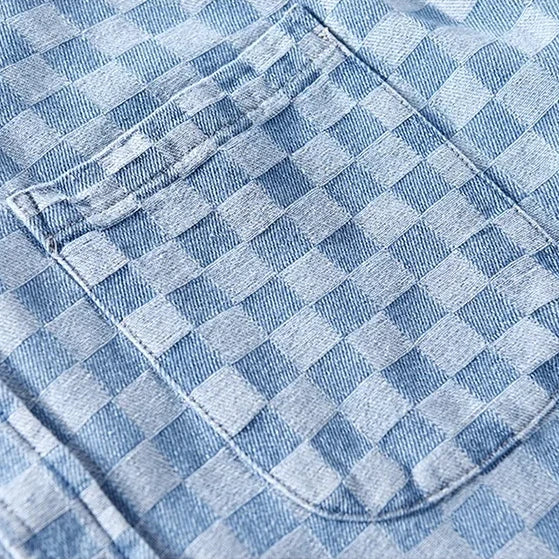 MASON CHECKERED DENIM SHIRT - Image 4