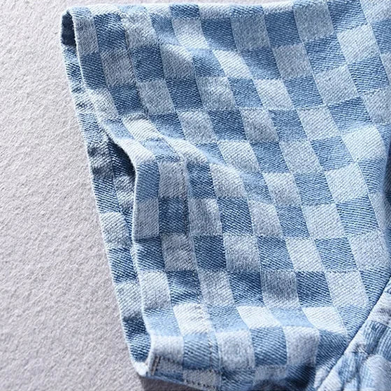 MASON CHECKERED DENIM SHIRT - Image 5