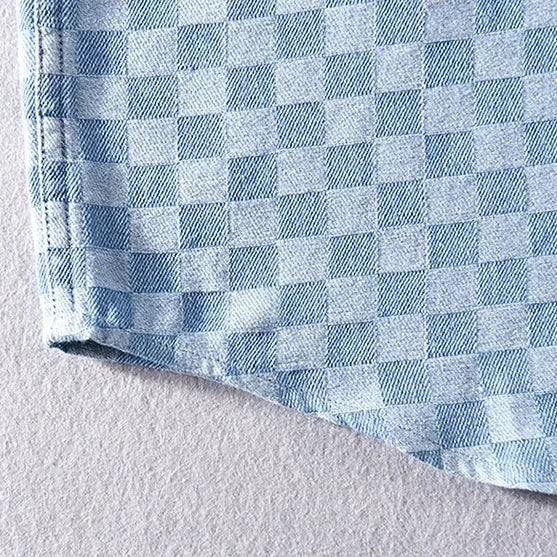 MASON CHECKERED DENIM SHIRT - Image 6