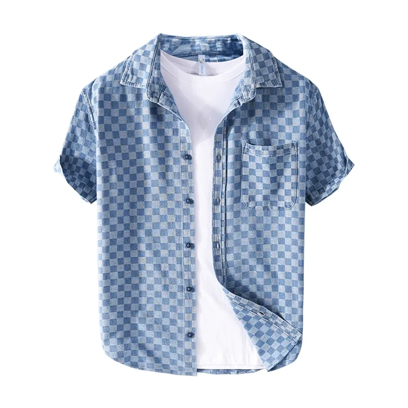 MASON CHECKERED DENIM SHIRT - Image 7