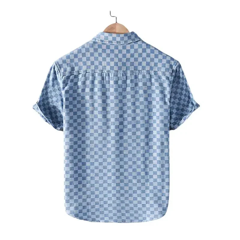 MASON CHECKERED DENIM SHIRT - Image 8