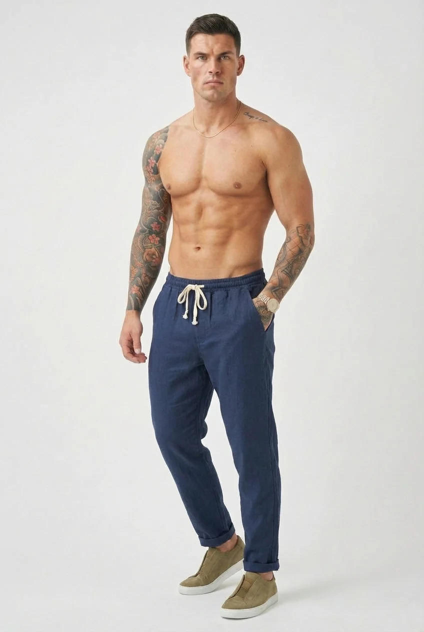 Massimo Linen Trousers - Image 4