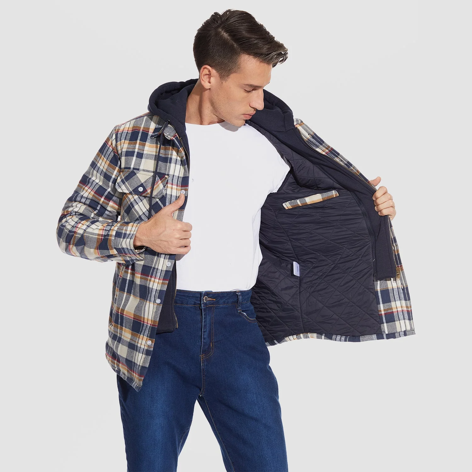 Harry Jacket | Flannel with Removable Hood - Image 3