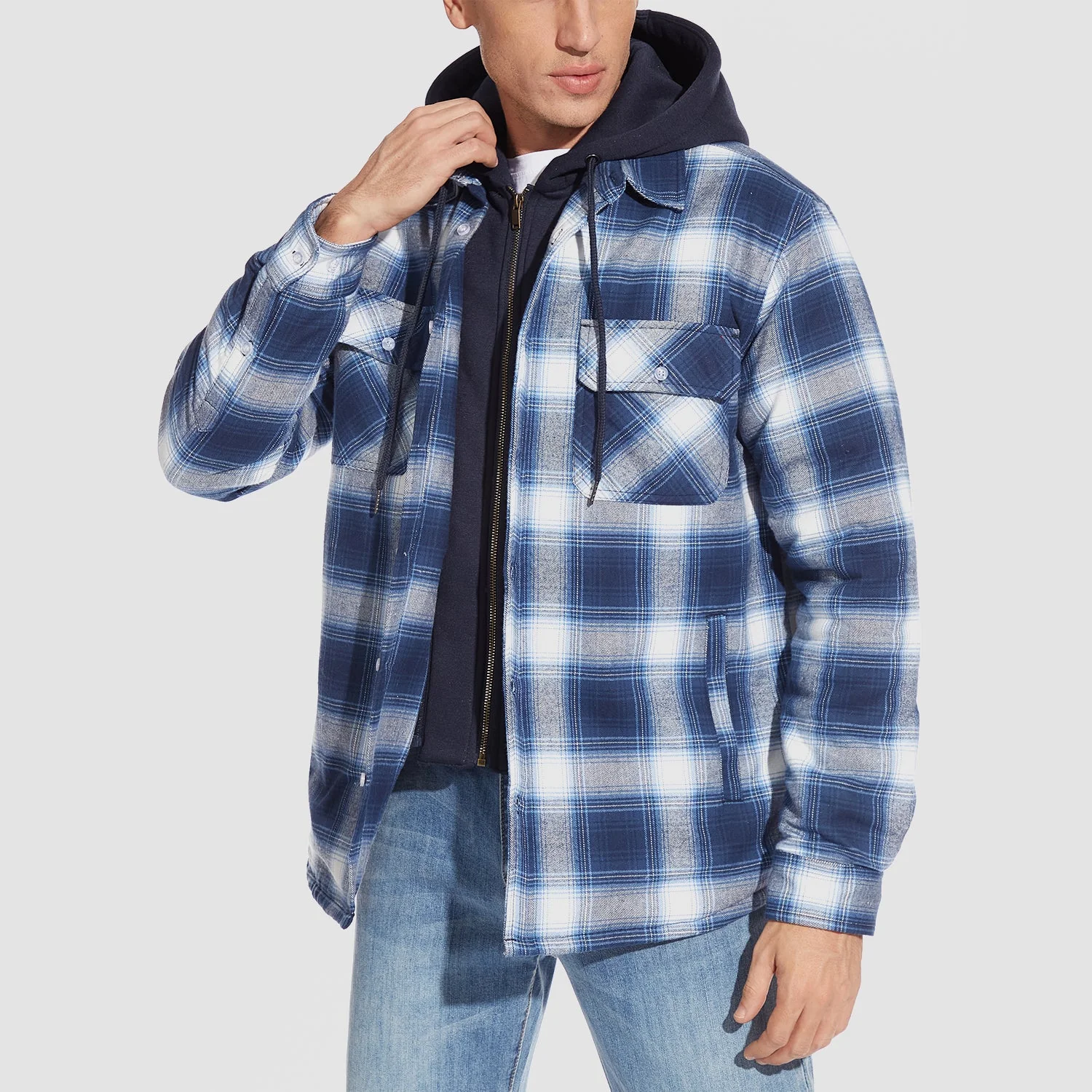 Harry Jacket | Flannel with Removable Hood - Image 5