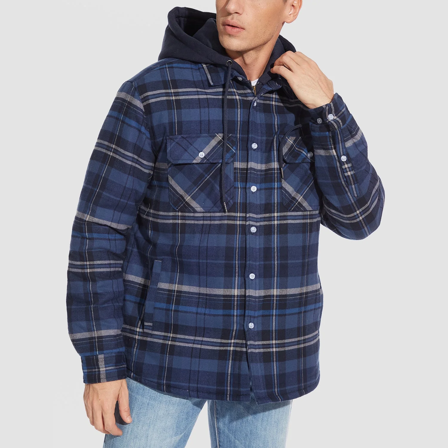Harry Jacket | Flannel with Removable Hood - Image 6