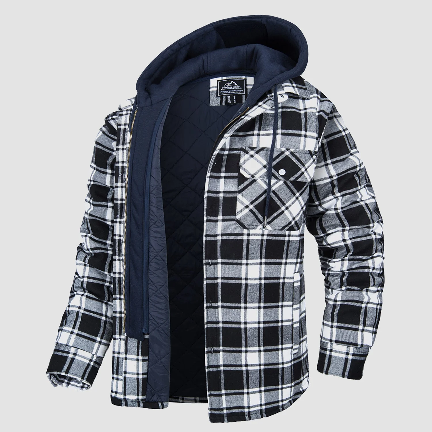 Harry Jacket | Flannel with Removable Hood - Image 7