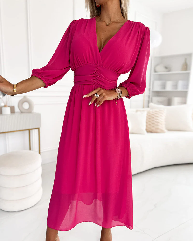 MIRA WAISTED MIDI DRESS - Image 13
