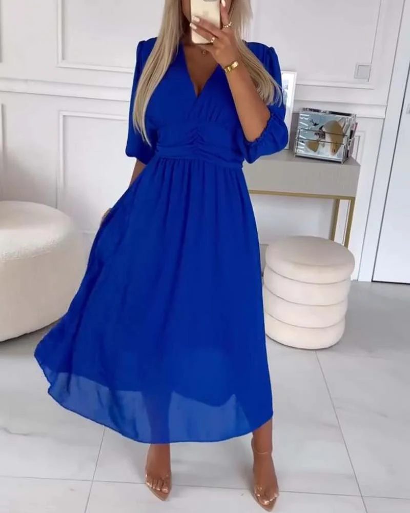 MIRA WAISTED MIDI DRESS - Image 16