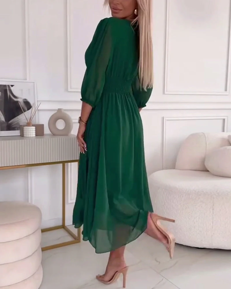 MIRA WAISTED MIDI DRESS - Image 4