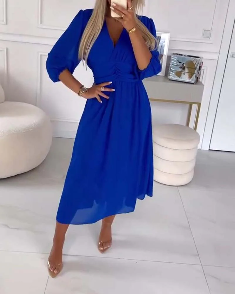 MIRA WAISTED MIDI DRESS - Image 7