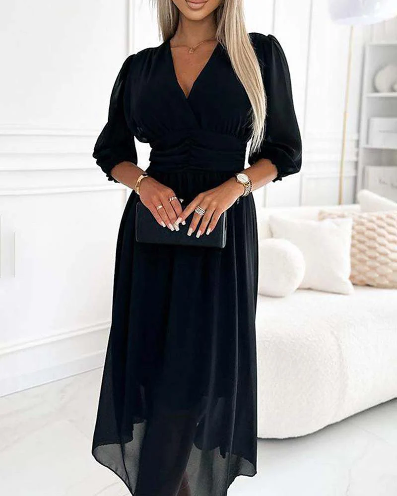 MIRA WAISTED MIDI DRESS - Image 9