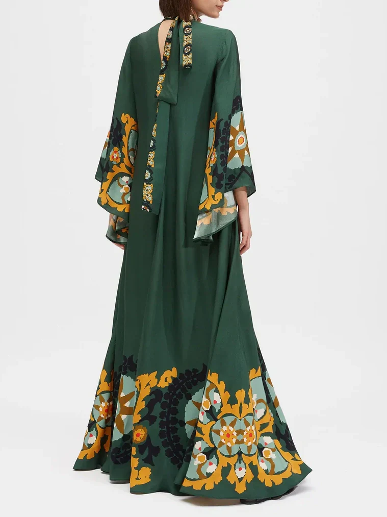 Multicolor Relaxed Printed Maxi Dress - Image 3