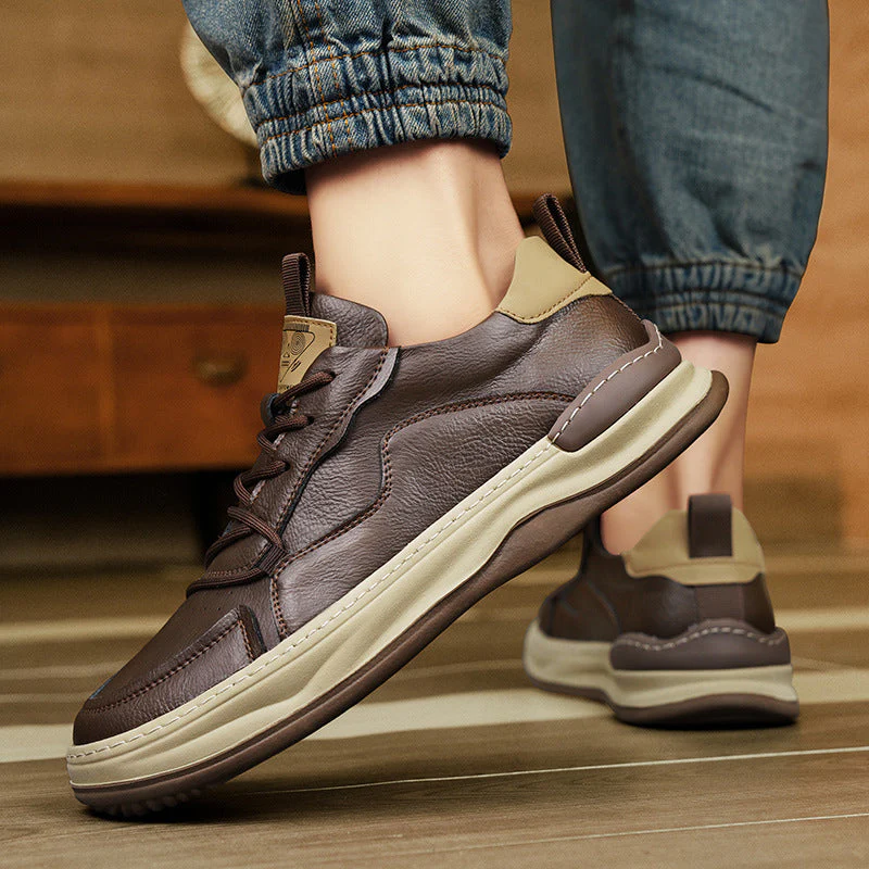 Noble Italiana Genuine Leather Trainers - Image 22