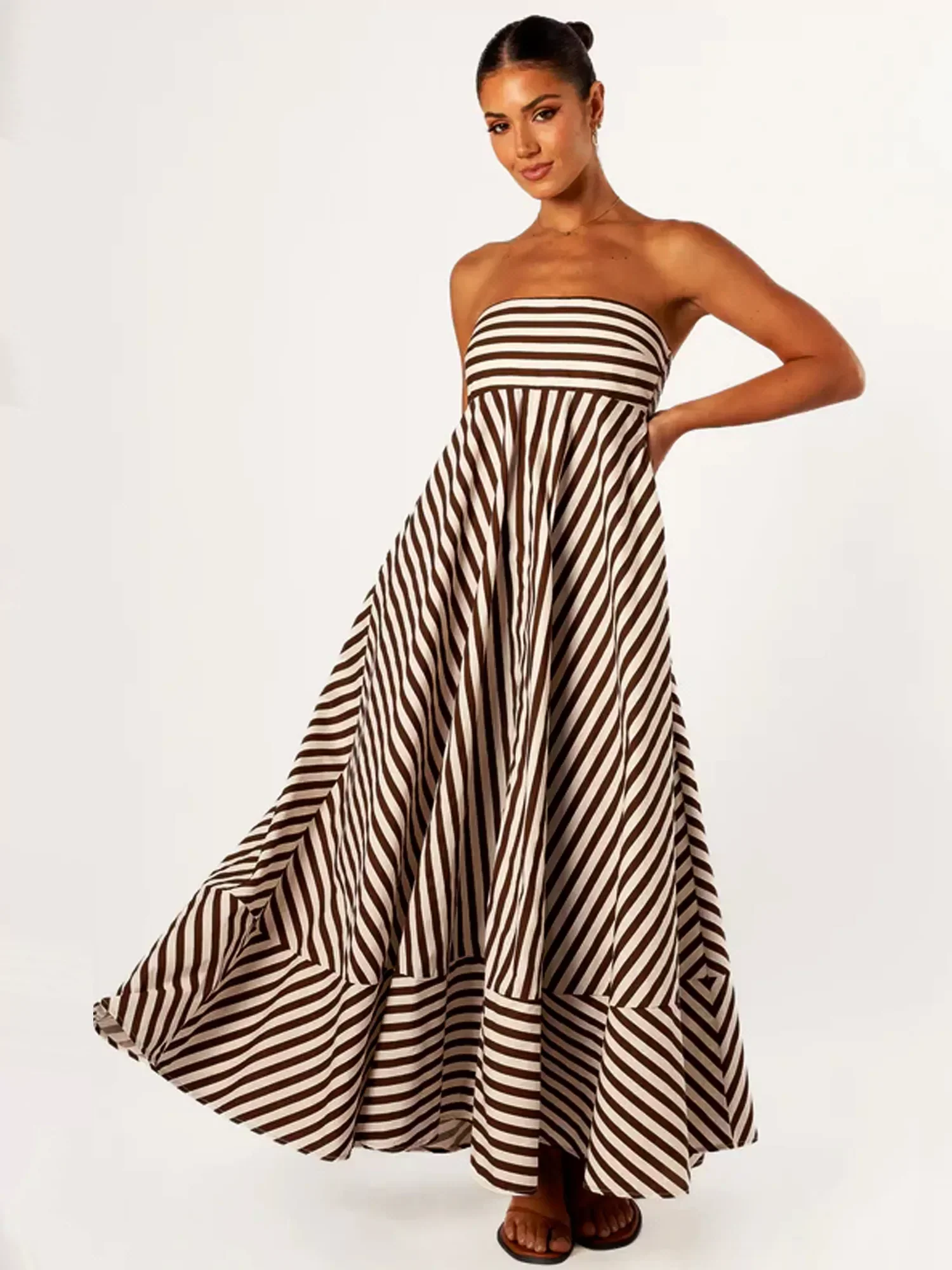 Nocturnal Charm Ruched Maxi Dress - Image 3