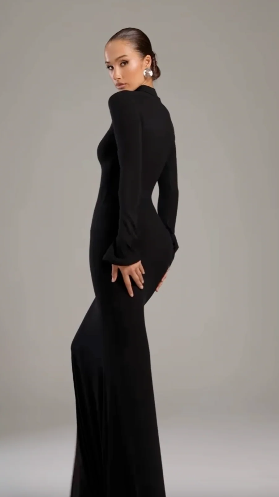 Noire|Turtleneck Maxi Dress - Image 4