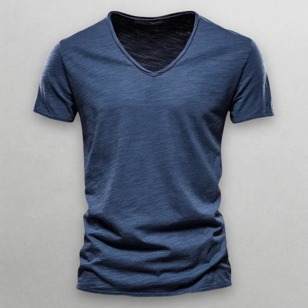 NORI V-NECK COTTON T-SHIRT - Image 4