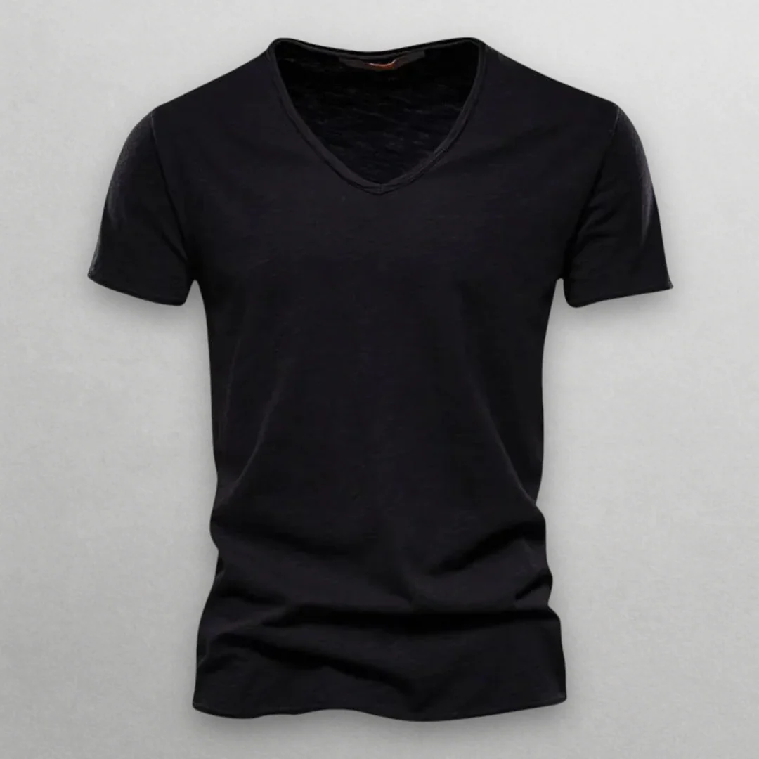 NORI V-NECK COTTON T-SHIRT - Image 5