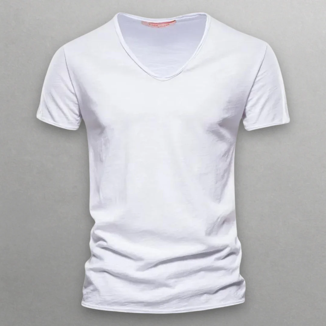 NORI V-NECK COTTON T-SHIRT - Image 6