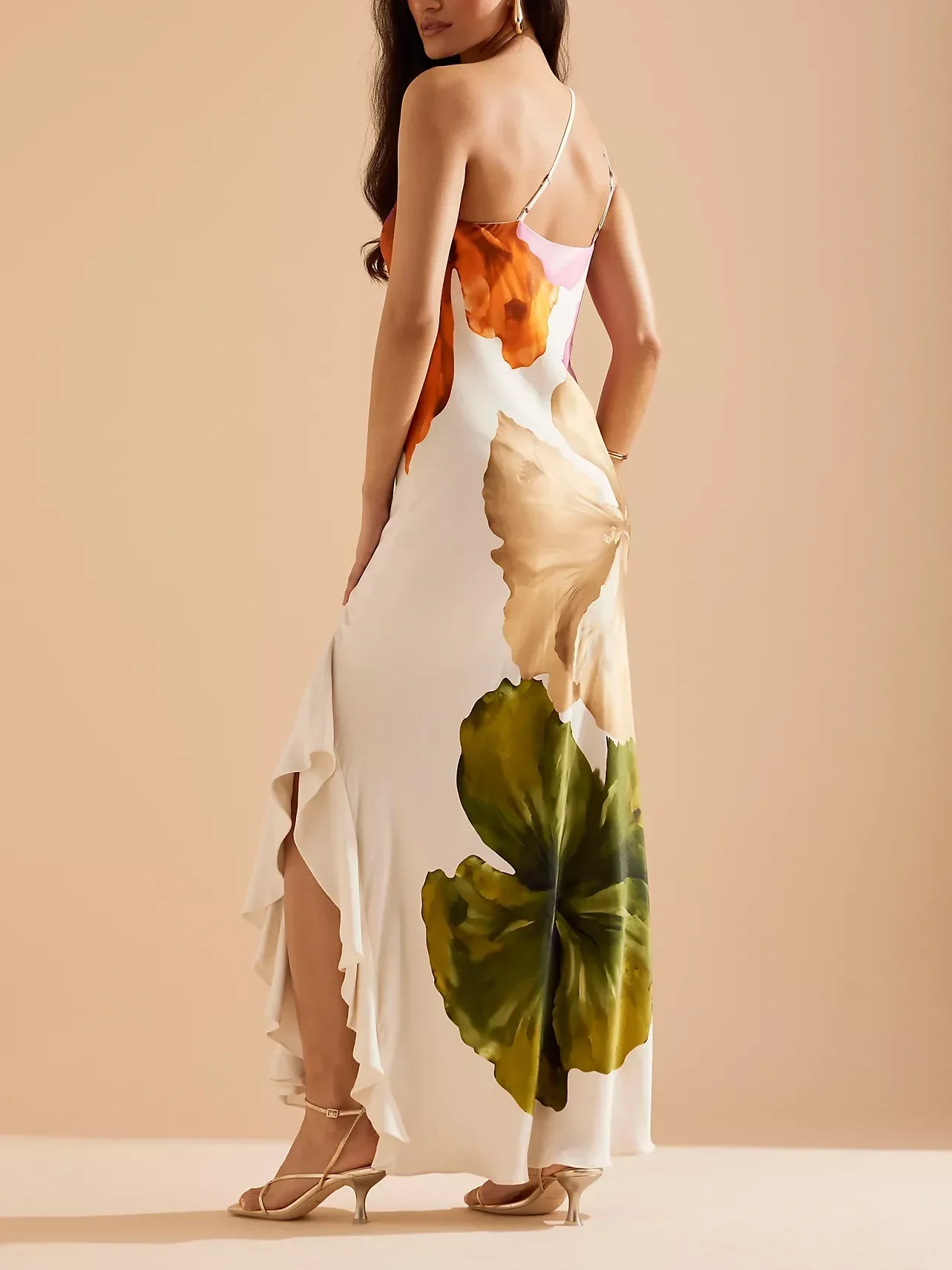 One-Shoulder Maxi Slip Dress - Image 5