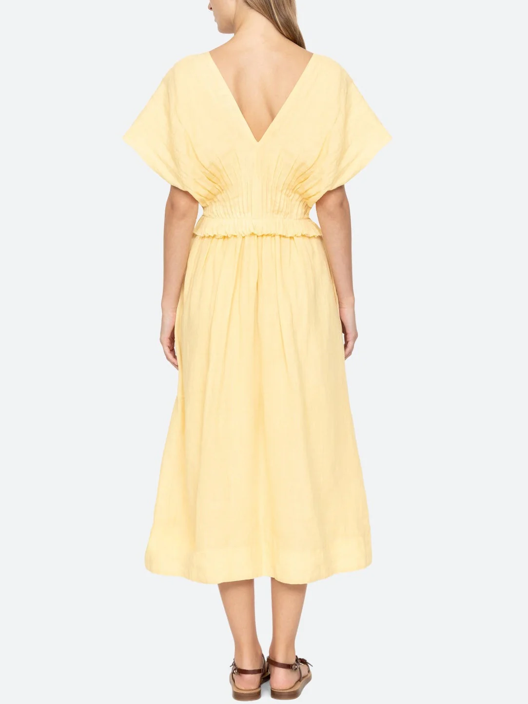 Oversized Sleeves Midi Dress - Image 2