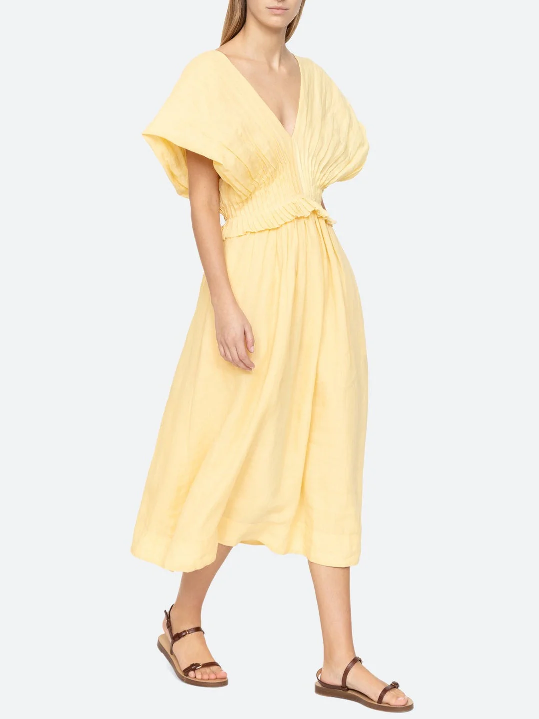 Oversized Sleeves Midi Dress - Image 5