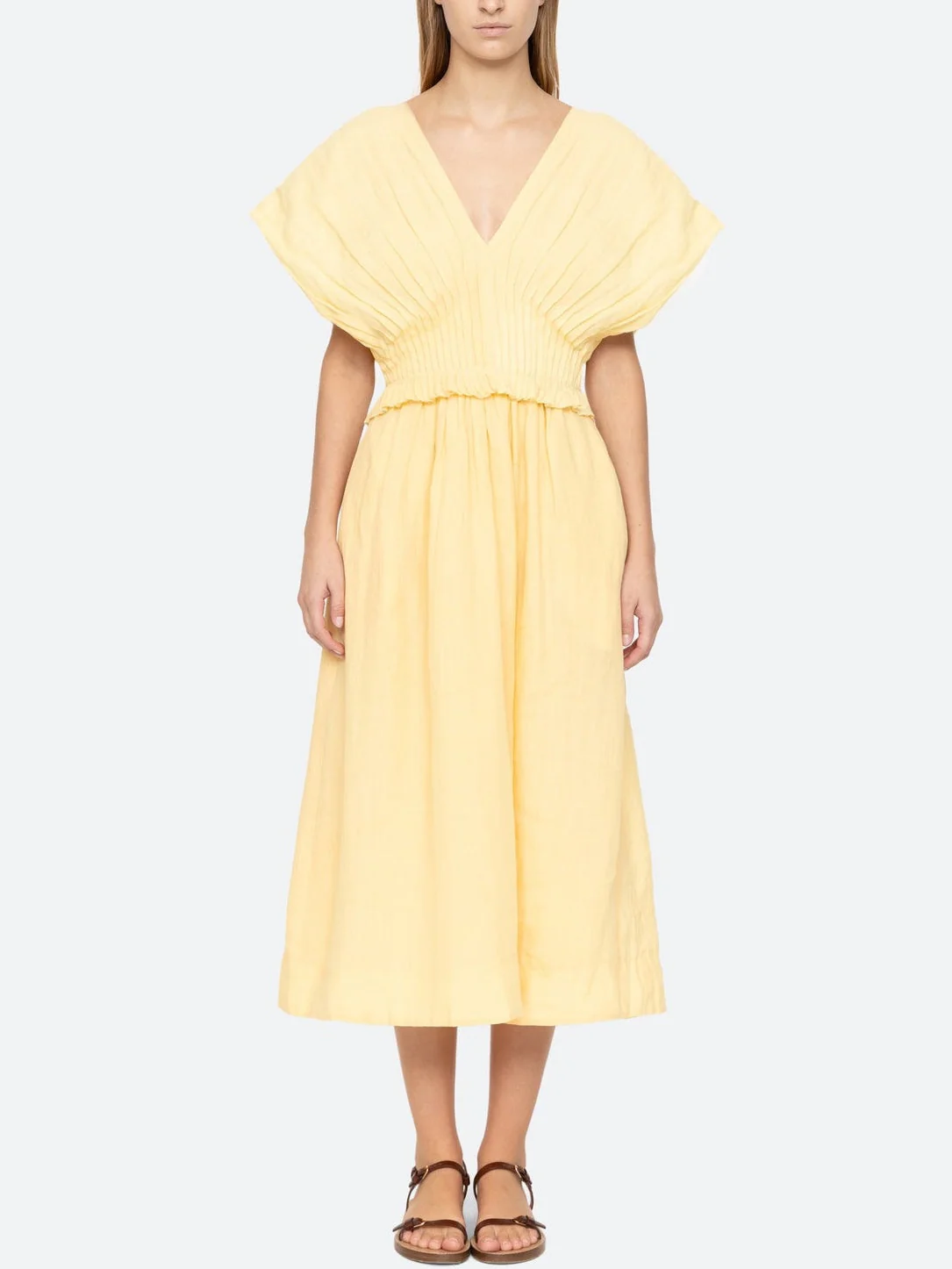 Oversized Sleeves Midi Dress - Image 6