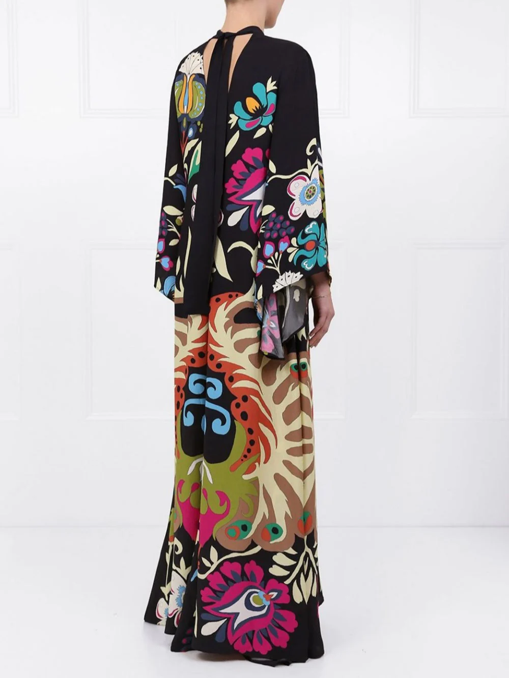 Peacock Printed Maxi Dress - Image 3
