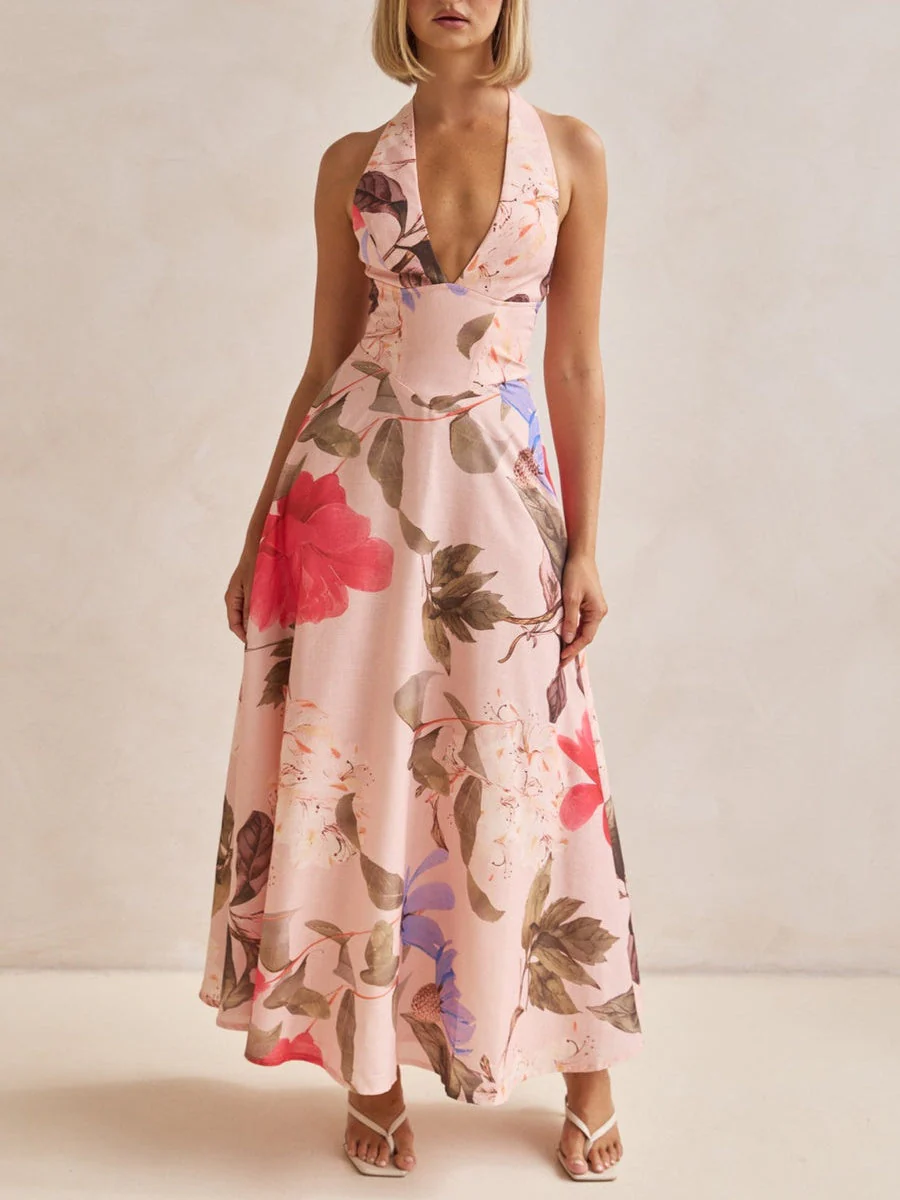 Plunging V-Neckline Maxi Dress - Image 2