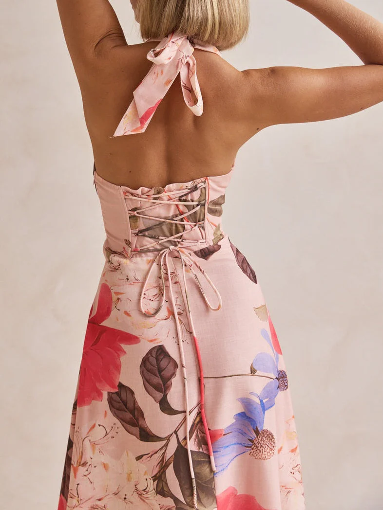 Plunging V-Neckline Maxi Dress - Image 4