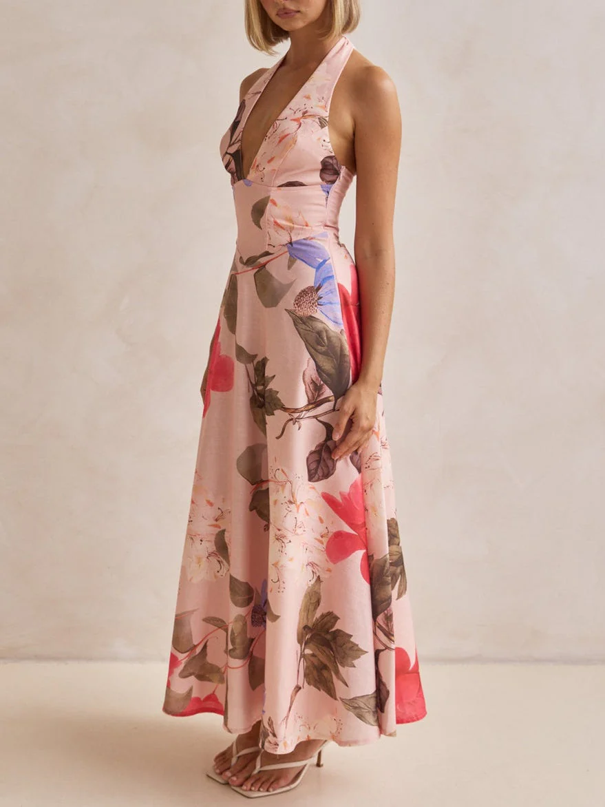 Plunging V-Neckline Maxi Dress - Image 5