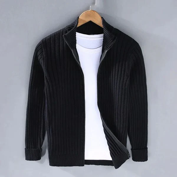 RAVELLO RIBBED ZIP CARDIGAN - Image 3