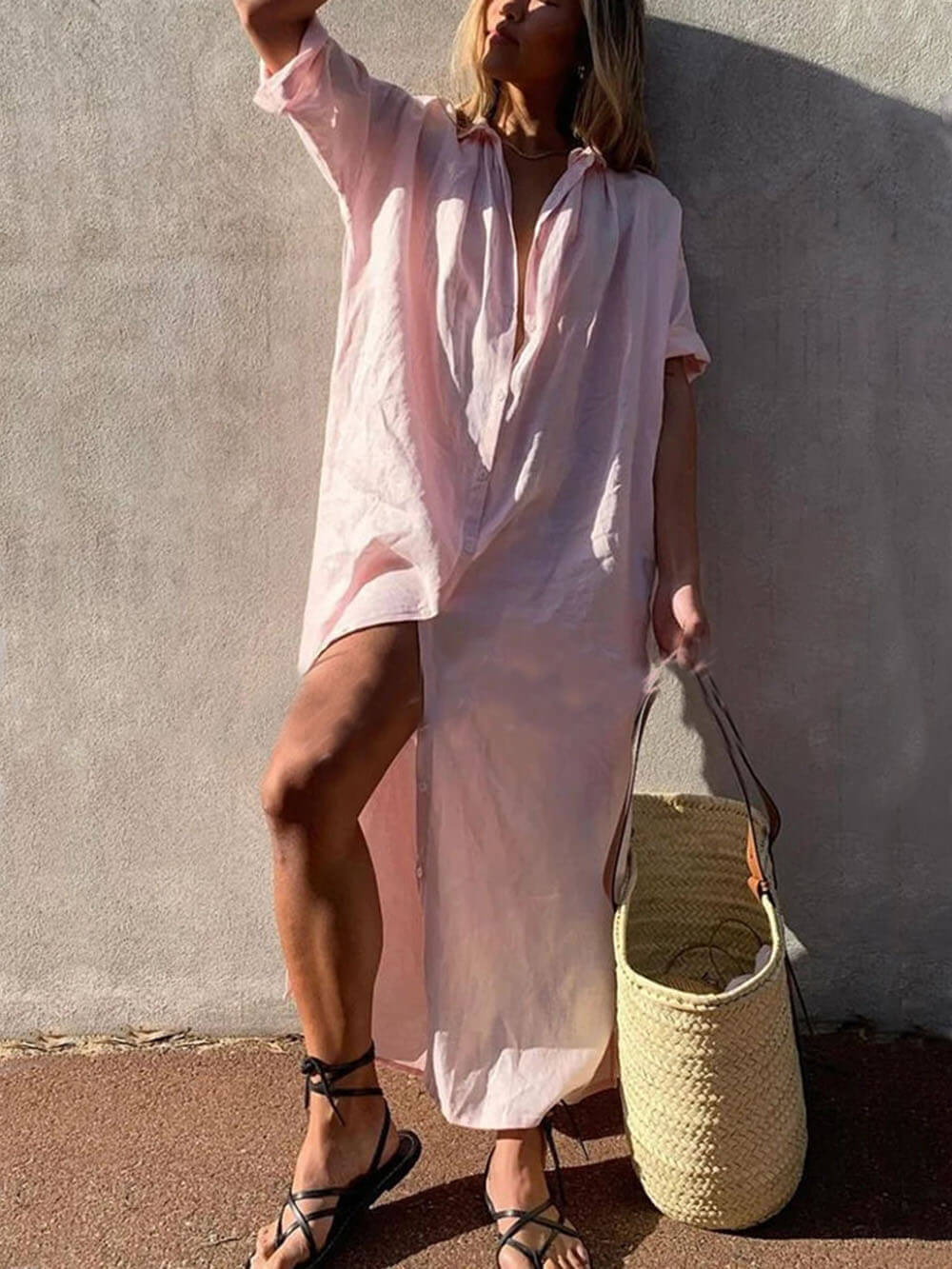 Concept Simple Maxi Shirt Dress - Image 3