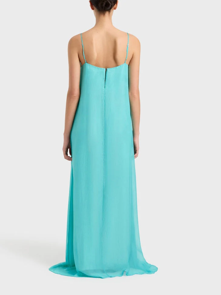 Spaghetti Straps Elegant Column Maxi Dress - Image 2