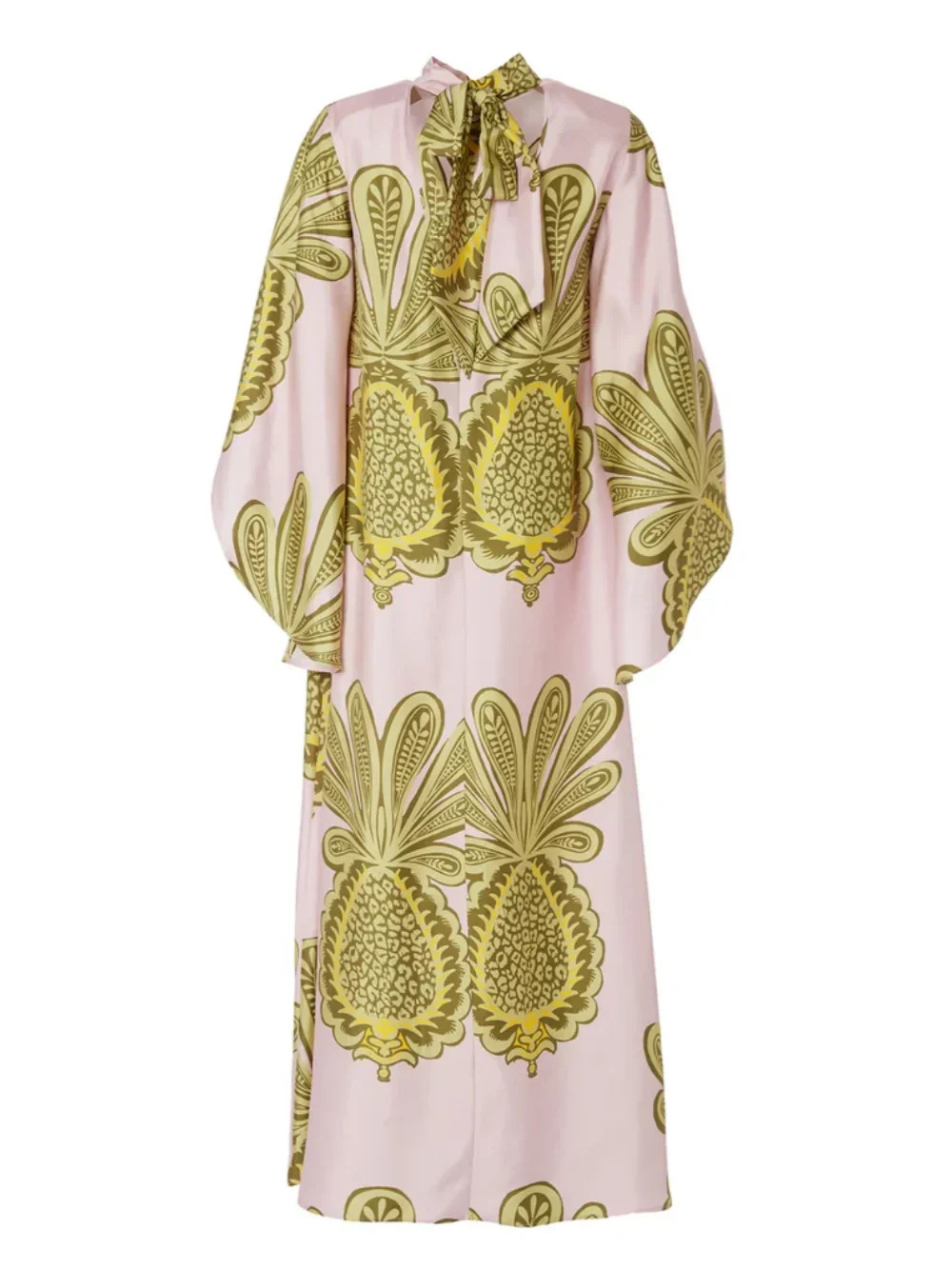 Tropical Big Pineapple Print Maxi Dress - Image 3