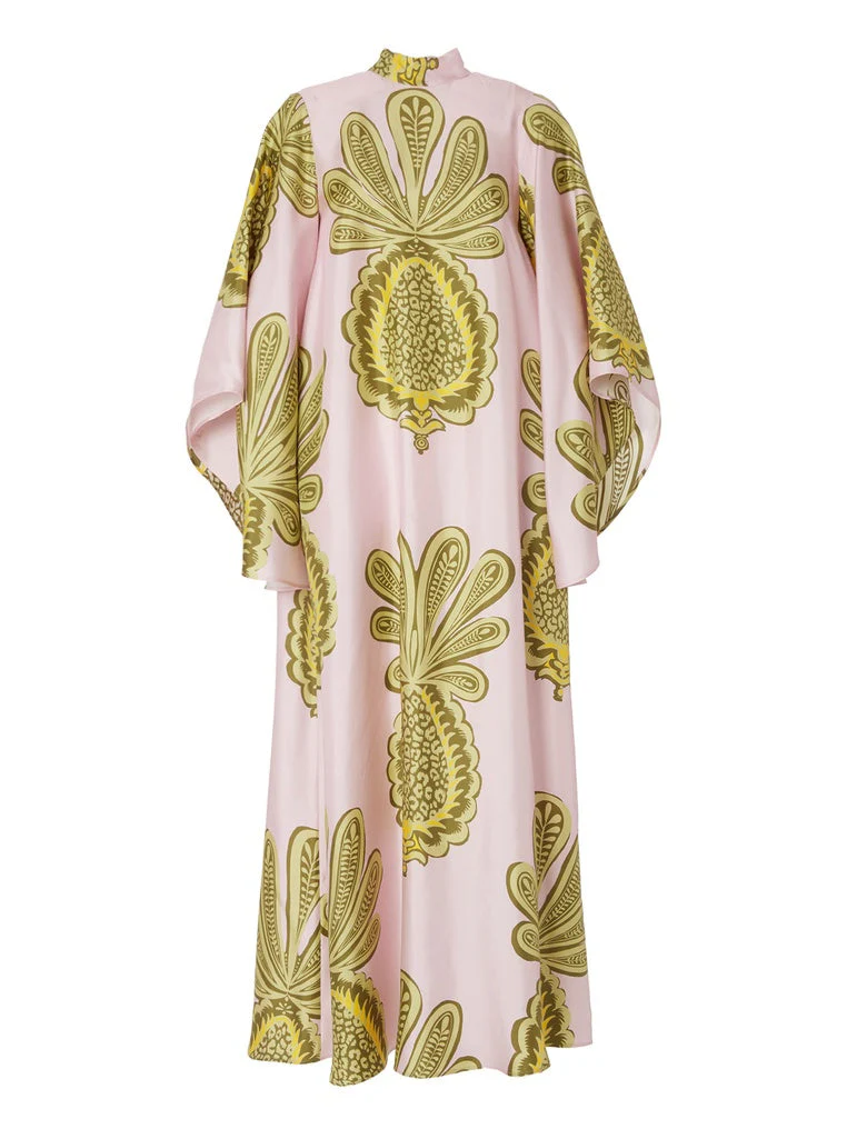 Tropical Big Pineapple Print Maxi Dress - Image 4