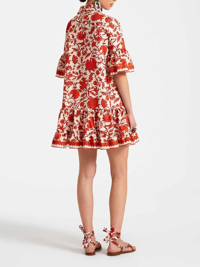 Unique Autumn Prints Mini Dress - Image 2
