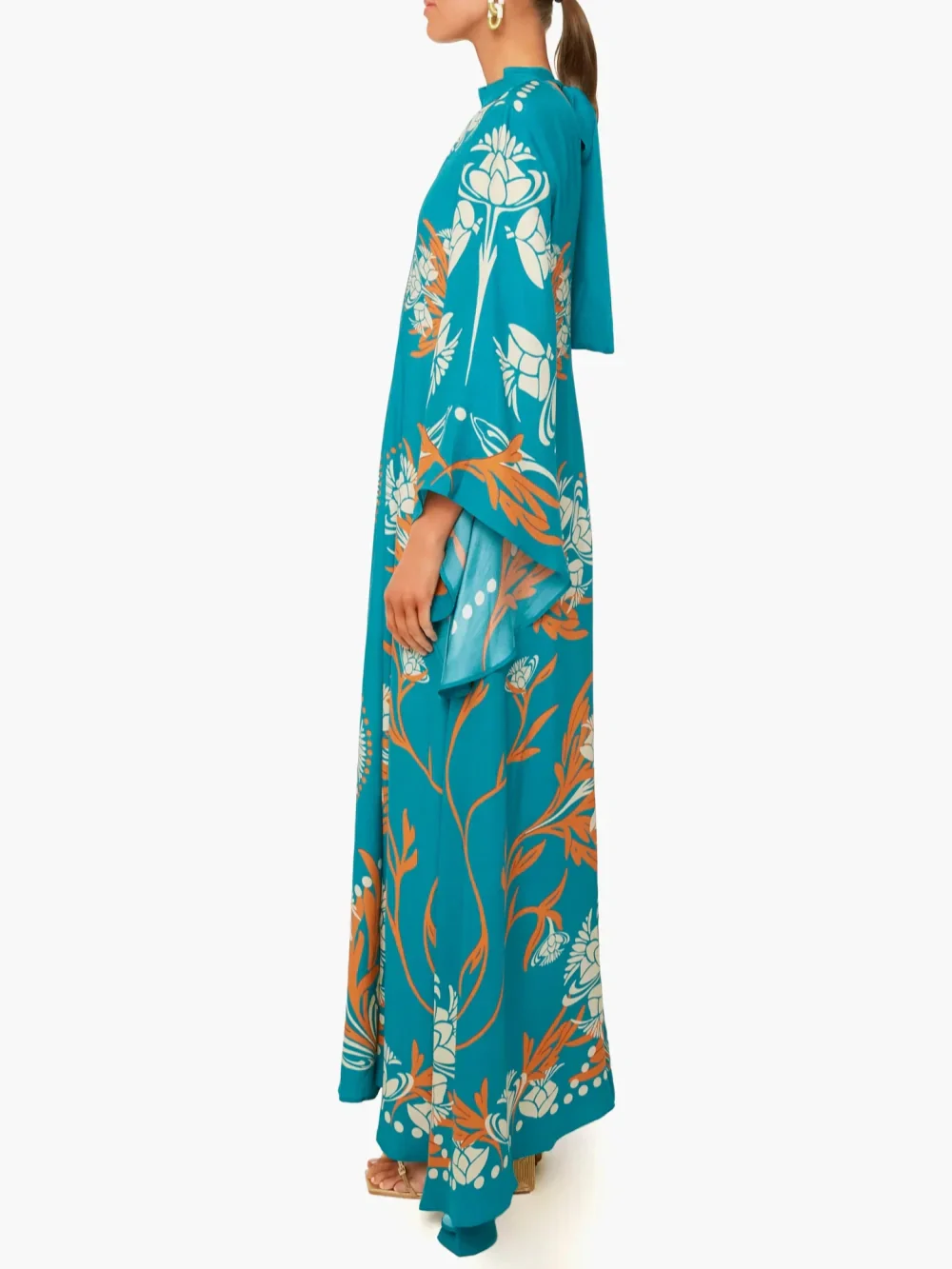 Vintage Stunning Print Maxi Dress - Image 4